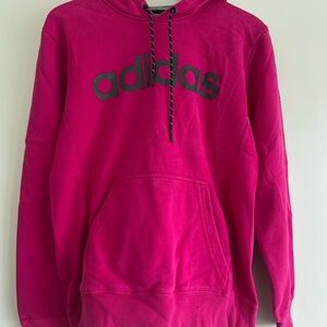adidas Fuchsia Logo Pullover Hoodie